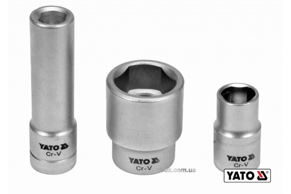 Головки торцеві для обслуговування інжекторних помп YATO 1/2" Cr-V 3 шт