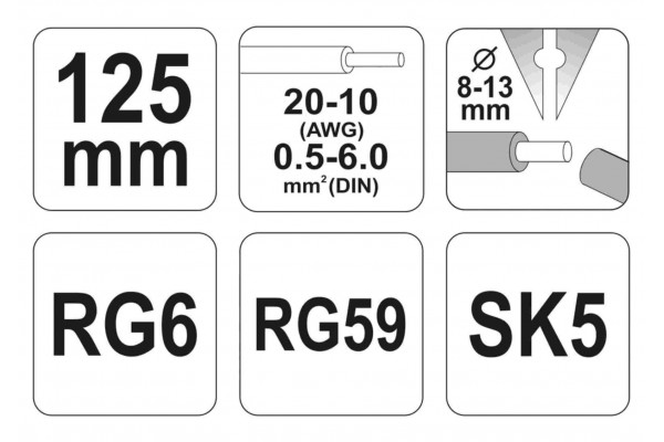 Знімач ізоляції YATO 125 мм