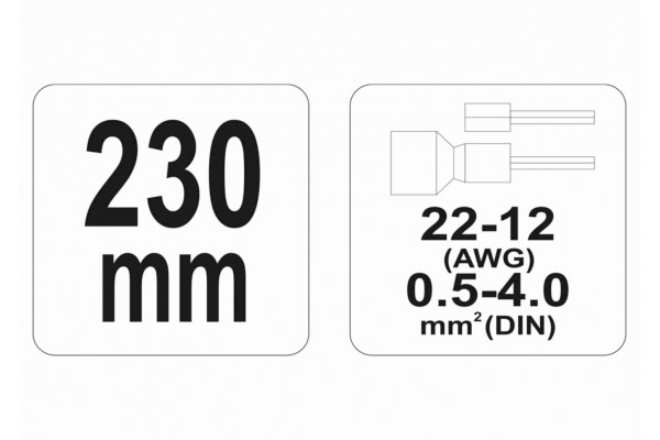 Кліщі для обтискання і зачистки проводів YATO 230 мм