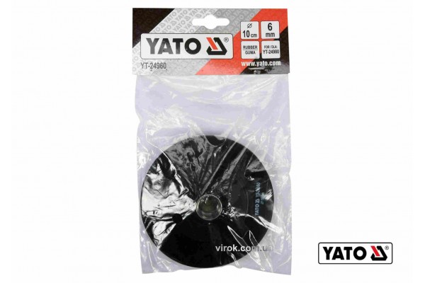 Наконечник дисковий резиновий для очищення каналізації YATO 10 см x 6 мм до YT-24980