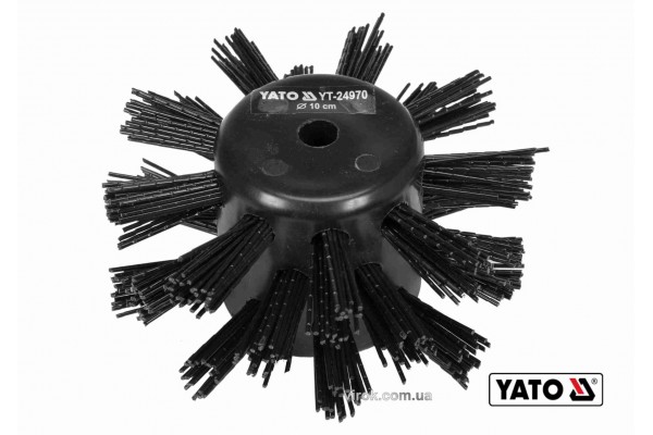 Щітка для очищення каналізації YATO 10 см з нейлона і поліпропіленового ворса до YT-24980