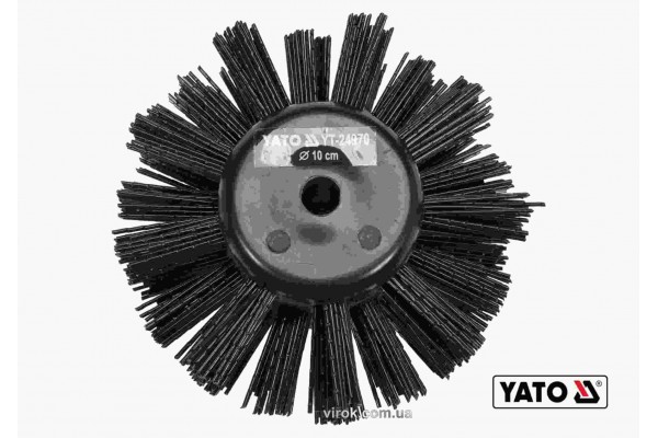 Щітка для очищення каналізації YATO 10 см з нейлона і поліпропіленового ворса до YT-24980
