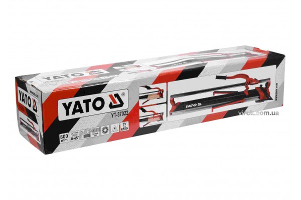 Плиткоріз ручний з лазером YATO 800 мм Ø22 x 6 x 6 мм