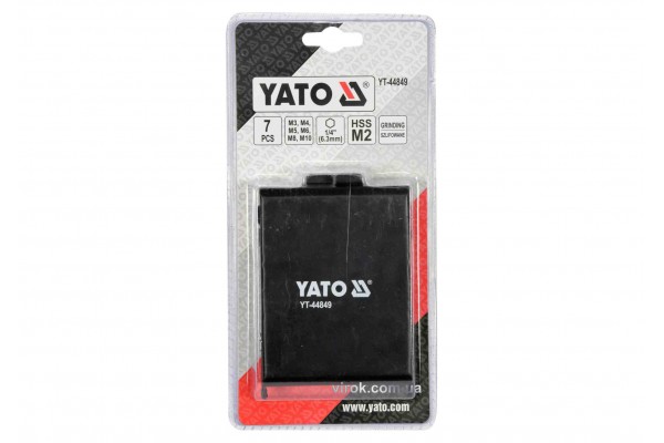 Набір свердл-мітчиків YATO М3-М10 HSS М2 HEX-1/4" з подовжувачем 60 мм 7 шт