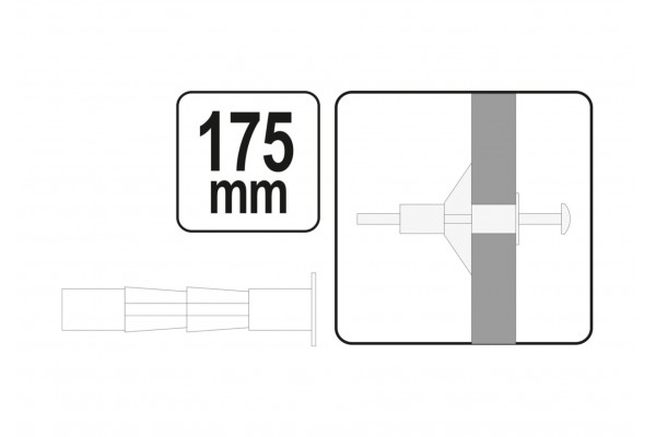 Заклепочник для дюбелів "Molly" YATO М3, М4, М5, М6, М8 175 мм