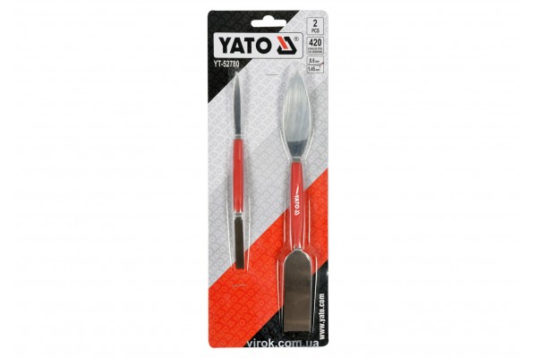 Шпателі штукатурні двосторонні YATO 8 х 192 мм і 26 х 254 мм 2 шт