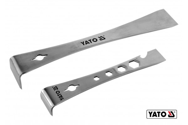 Скребки з нержавійочої сталі L-подібні YATO 235 х 40 х 40 мм і 170 х 32 х 25 мм 2.5 мм 2 шт