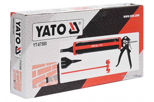 Пістолет для затирання швів YATO 330 x 60 мм зі змінними насадками