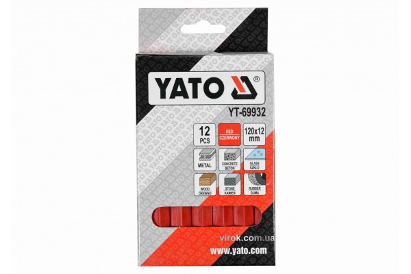 Крейда маркувальна для різних поверхонь YATO 120 x 12 мм 12 шт