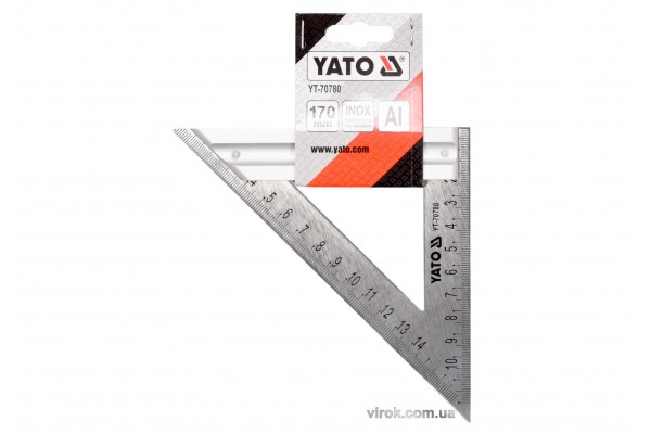 Кутник теслярський металевий YATO 170 мм