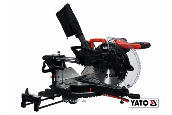 Пила торцьовальна з лазером і протяжкою YATO 1.8 кВт диск 305 x 30 мм