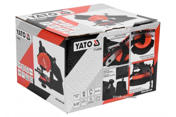 Верстат для заточування ланцюгів мережевий YATO 85 Вт 5500 об/хв 0-35° диск- 108 x 23 x 3.2 мм