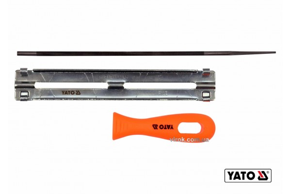 Направляюча з напильником для гостріння ланок ланцюгів YATO Ø4.8 x 250 мм