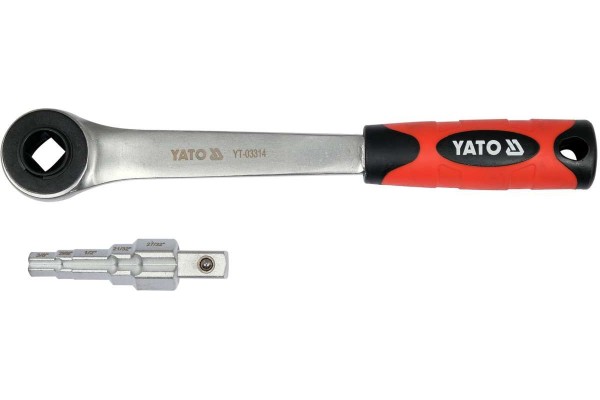 Ключ ступеневий з тріщаткою YATO : квадрат 1/2" для головок 3/8", 29/68", 1/2", 21/32", 27/32"