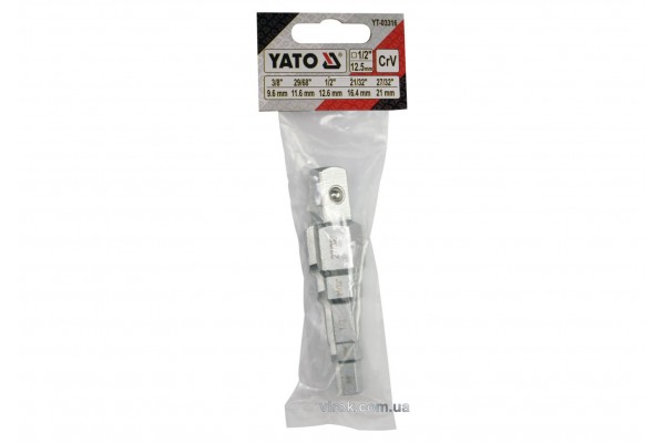 Ключ ступеневий YATO 1/2" до головок 3/8", 29/68", 1/2", 21/32", 27/32"