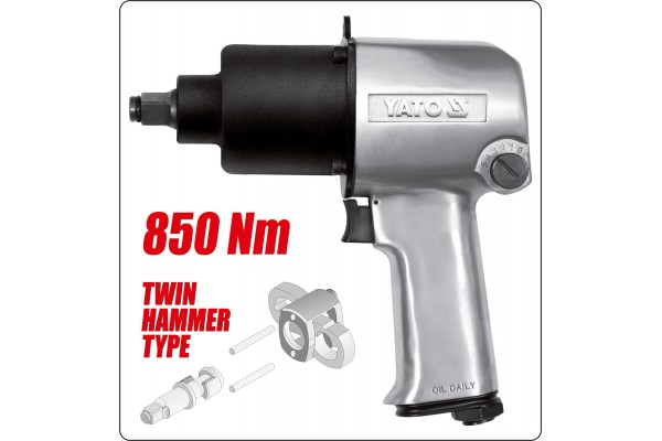 Гайковерт пневматичний ударний YATO 1/2" 850 Нм