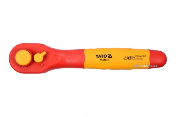 Тріщатка 1/2" діелектрична YATO 200 мм 36 зубців VDE до 1000 В