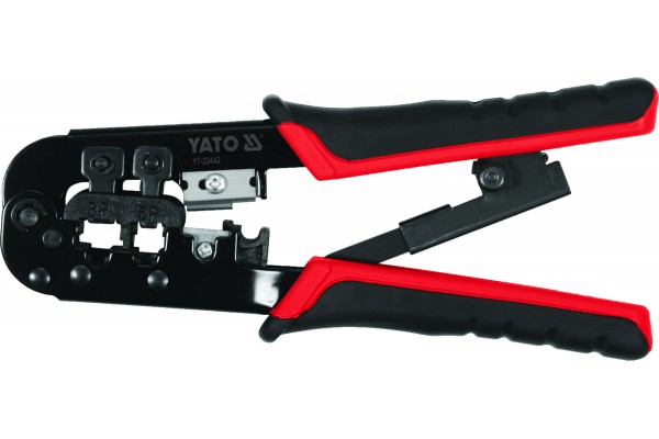 Кліщі для обтискання і зачистки проводів YATO, тип RJ45, RJ11, L=190 мм