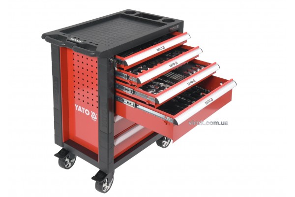 Шафа з інструментами на колесах YATO 97.5 x 76.5 x 46.5 см з 6 шухлядами 177 шт