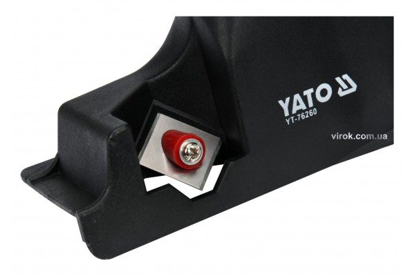 Рубанок для знімання фаски г/к плит YATO 9.5-15 мм 240 х 60 мм 2 леза
